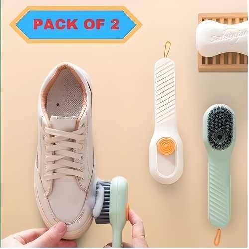 Soap Dispensing Cleaning Brush with Handle