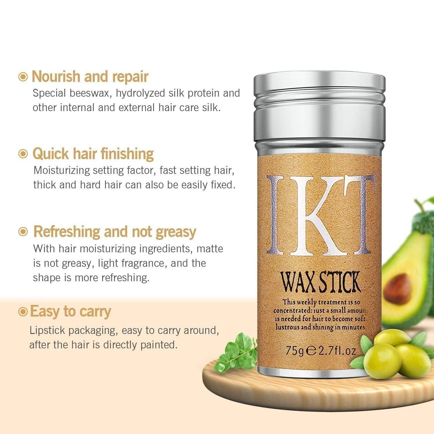 Hair Wax Stick for Hair Styling – Non-Greasy, Long-Lasting Hold